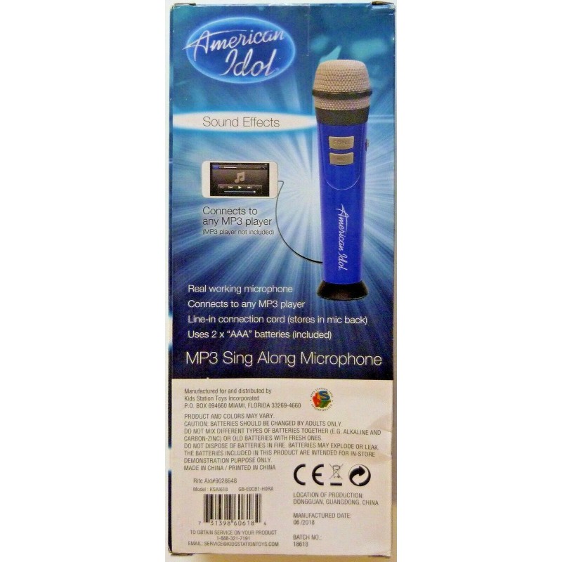 Kids Station Toys American Idol MP3 Sing Along Microphone