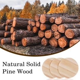 2 Inch 50 Pieces Wood Circles, GOH DODD Small Round Discs Unfinished Slices Blank Wooden Ornaments for DIY Crafts, School Projects, Decorations