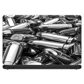 It's A Skin 15.6 inch Laptop Notebook Skin Vinyl Sticker Cover Decal Universal fit for 15.6" (May Require Trimming) HP Lenovo Apple Mac Dell Compaq Asus Acer/Silver Bullets Polished Black White