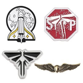 4 Pieces The Last Us Badge Pins, The Last Us Anime Game Character Brooch for Backpack Clothing, Gifts for Boys and Girls