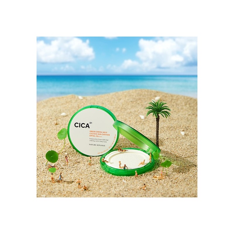 Nature Republic Green Derma Mild Cica Big Sun Cushion SPF50+PA++++