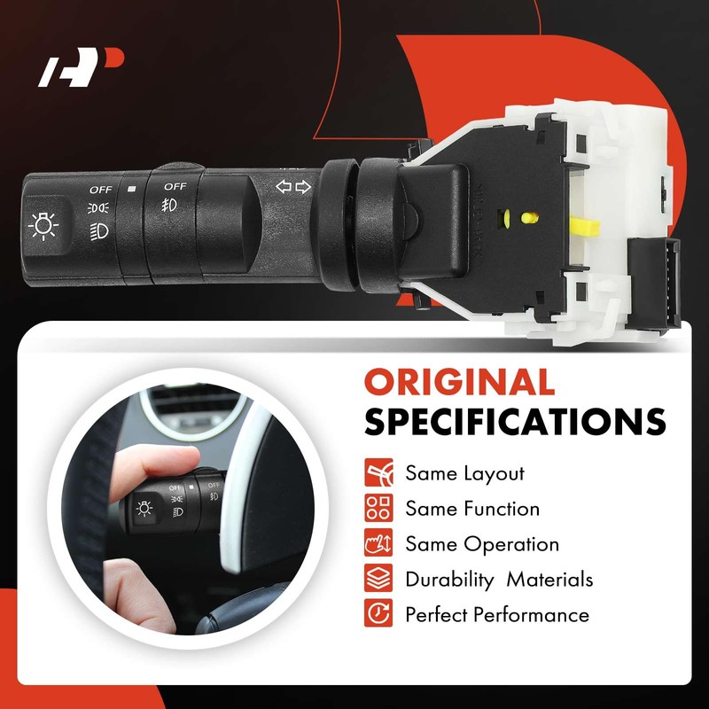 A-Premium Turn Signal Switch, Headlight and Fog Light Switch Compatible