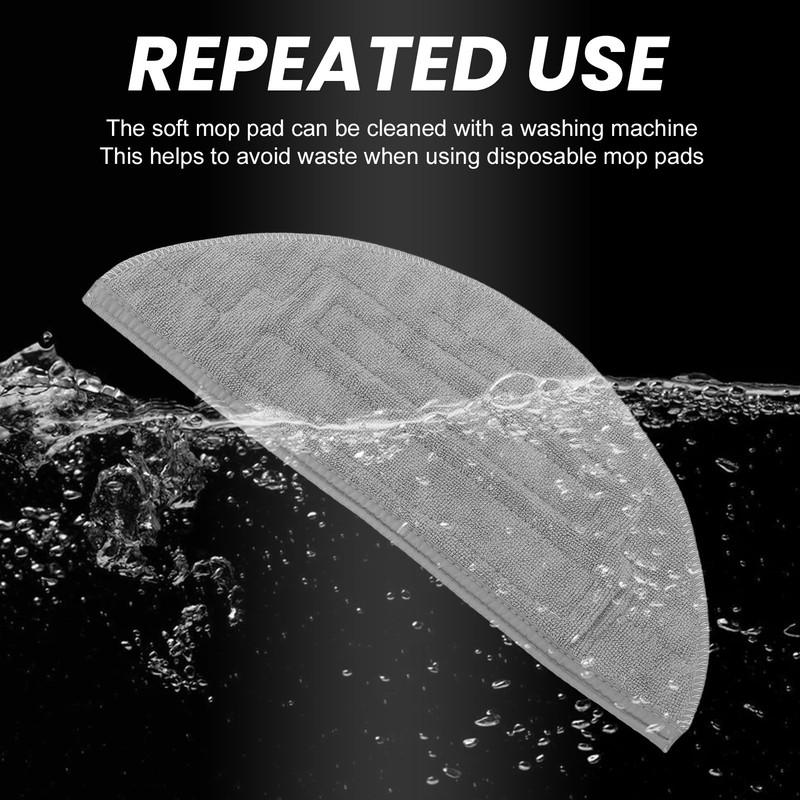 5Pcs Replacement Mop Pads Microfiber Mopping Cloth for Roborock S8