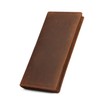Kattee Men's Vintage Genuine Leather Long Wallet for Checkbook Credit