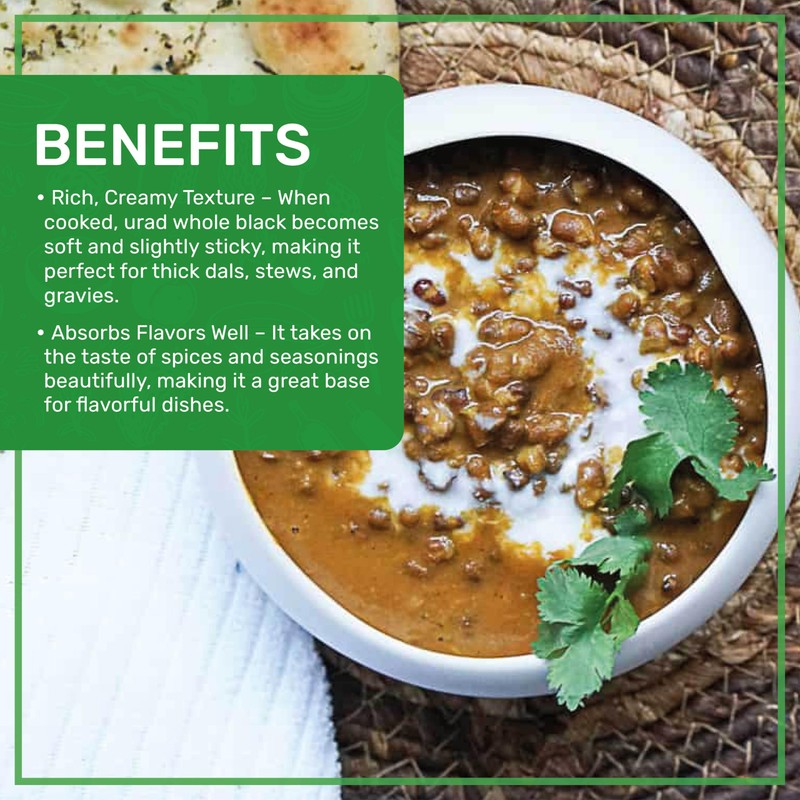 Jiva Organics Organic Urad Whole 2LB Bag - Black Gram