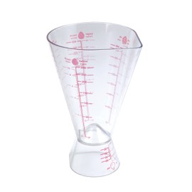 Mastrad Reverso Messbecher - Messkanne mit mehreren Messskalen und Maßeinheiten - Umkehrausguss an Unterseite für genaues Messen - geeignet für Reis, Zucker, Mehl und Flüssigkeiten