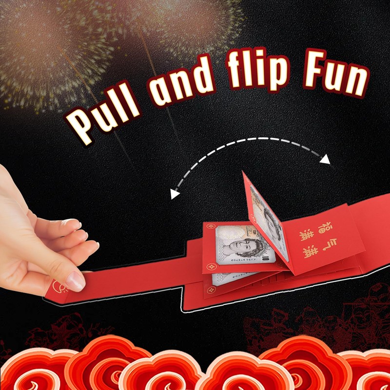 Fiohiros Red Envelope, Red Pocket, Pull Red Envelope, Hong Bao,