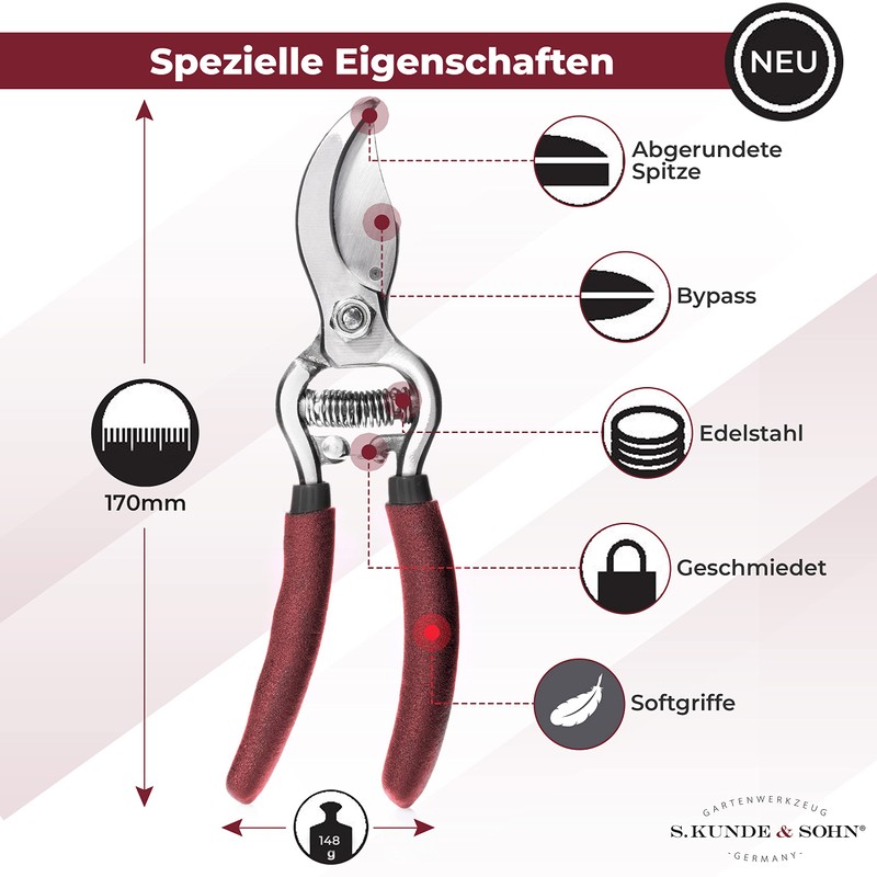 S. Kunde & Sohn Germany The lightest forged secateurs SKS6