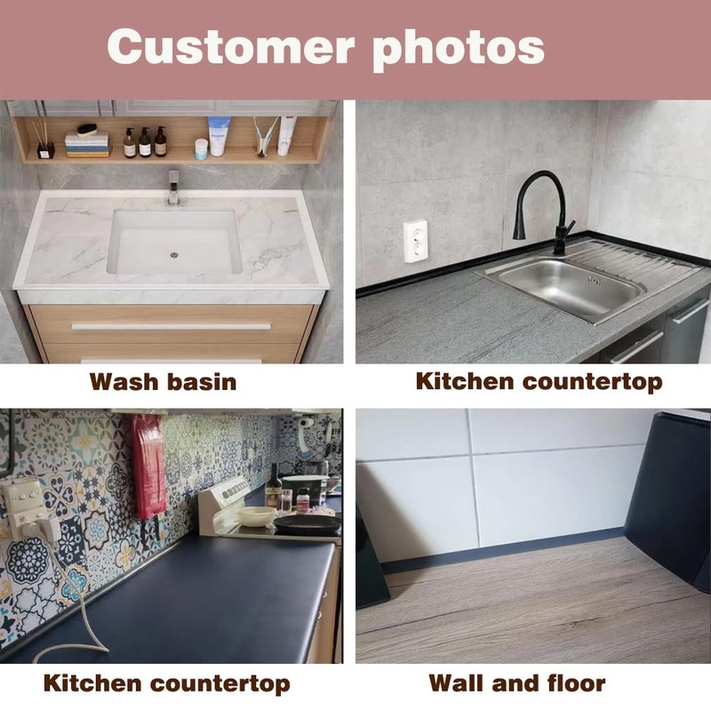 HNYNH Water Dam Silicone Waterproof Barrier Bathroom and Kitchen Water