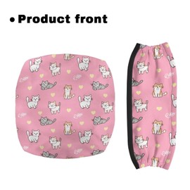 Gomyblomy Cute Cat Seat Covers for Rollator Walker for Seniors Pink Universal Rollator Walker Seat and Backrest Covers Protective Rollator Walker Accessories