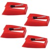 4 Pack Turntable Replacement Needles for Various Portable Suitcase Record Player, Turntables, LP, Phonograph - Red