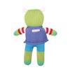 Zubels Baby Freddy The Frog Hand-Knit Plush Toy, All-Natural Fibers,
