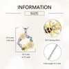 LWQQWL Bee Necklace for Women 925 Sterling Silver Sunflower Honeybee