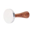 Coffee Tamper Stainless Steel Base Wooden Handle Heavy Duty Coffee
