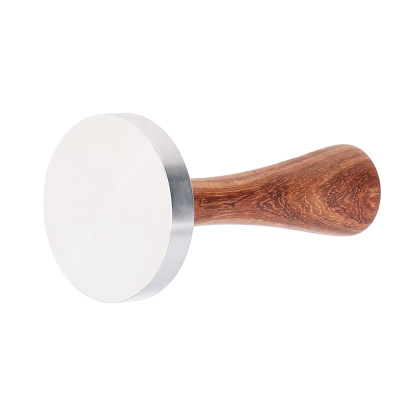 Coffee Tamper Stainless Steel Base Wooden Handle Heavy Duty Coffee