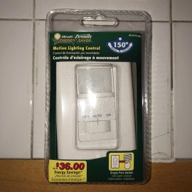 Zenith Heath Zenith motion lighting control SL-6115-WH 150 degree energy saver new