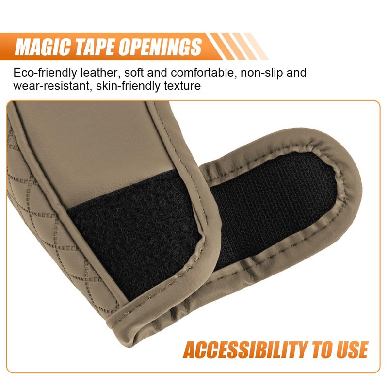 Leather Car Gear Shift Cover, Anti-Slip Dust Waterproof Gear Shifter