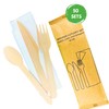 DISPOSABLE GREEN® | Individual Wrapped Wooden Compostable Cutlery Set, Each