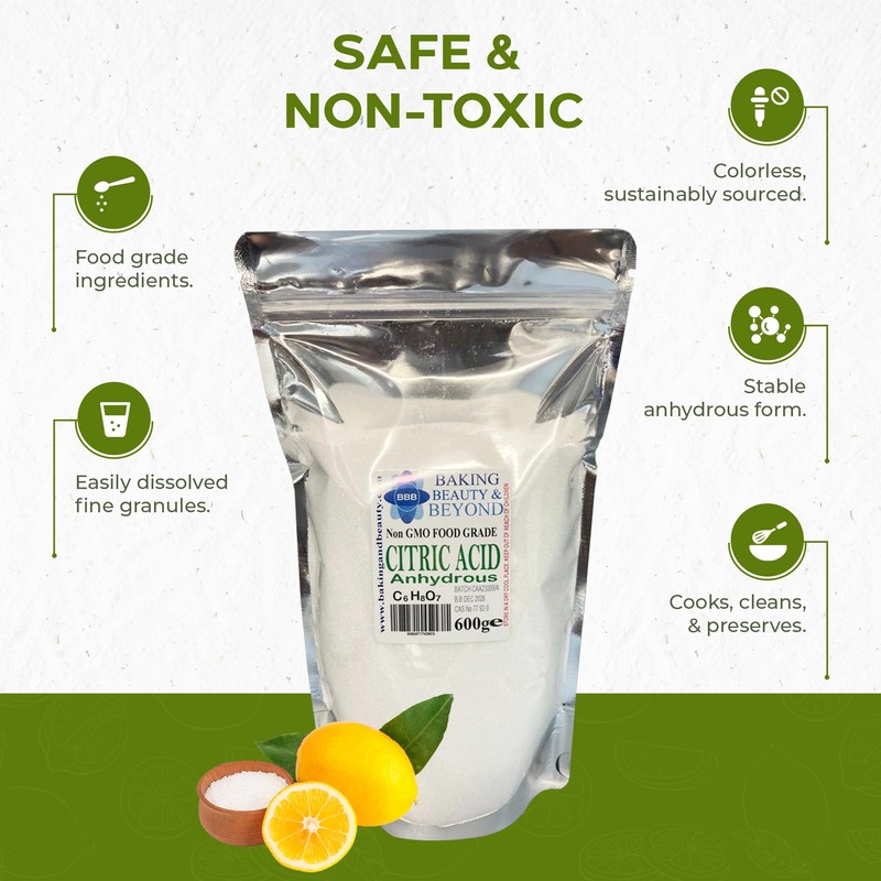 Baking Beauty and Beyond Food Grade Anhydrous Citric Acid -