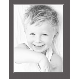 16x22 Cinder / Charcoal Custom Mat for Picture Frame with 12x18 opening size (Mat Only, Frame NOT Included)