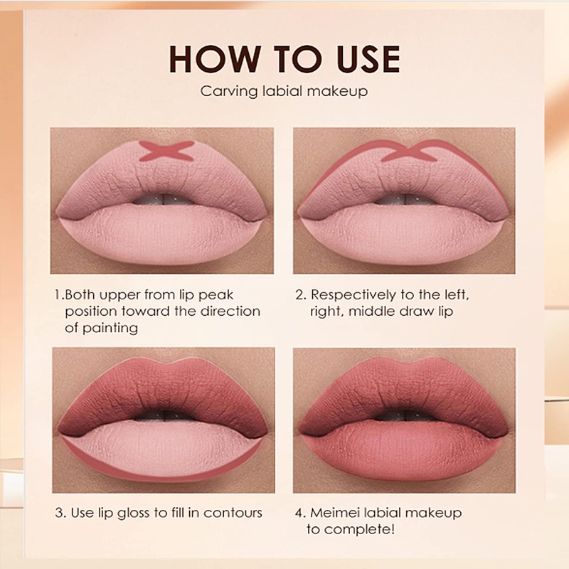 Peel Off Matte Lip Tint 3 Colours Long Lasting Lip
