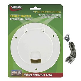 Valterra A10-2135VP Large Round Cable Hatch - White