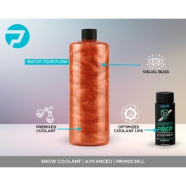 PrimoChill Vue - Computer WaterCooling Coolant, Visual Flow, Solid/Non-Transparent, Full Protection, PrimoPrep Included, Proudly Made in The USA (32oz/.9L) - Blood Orange
