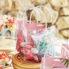 10 Pieces Clear Bags and 10 Greeting Cards, Reusable Tote