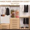CharmBurst Handbag Organiser for Cupboard, Improved Handbag Hanger with 10