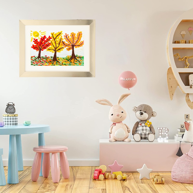 Kids Art Frames DIY Artwork Picture Front Openning Frame Children