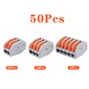 50 PCS Lever Wire Electrical Connectors Nuts Assortment Kit with
