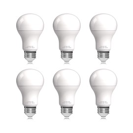 Helloify A19 (A60) 9W Bulbs A19 (60 Watt Equivalent), Energy Efficient, 2700K Soft White, LED Lighting Reading/Work Lamp for Bathroom Office Bedroom House, E26 Base, Pack of 6