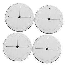 ULTECHNOVO 4pcs Sublimation Blank Round Coasters for Wine Cups Heat Transfer Coasters for DIY Crafts Stable Base Design for Living Room and Dining Room Decor