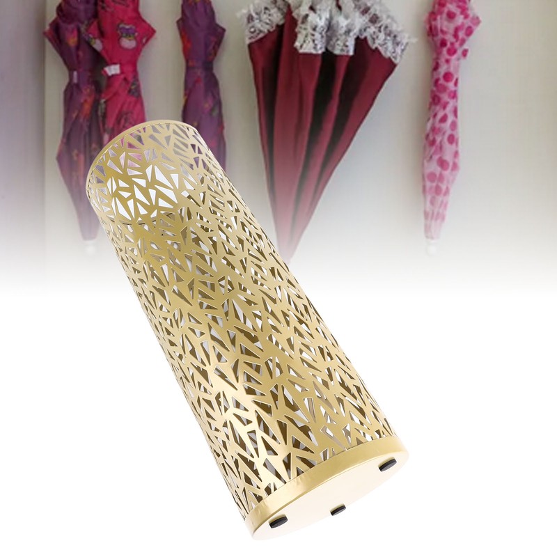 Umbrella Stand Rack for Entryway Metal Hollowed Freestanding Round Umbrella