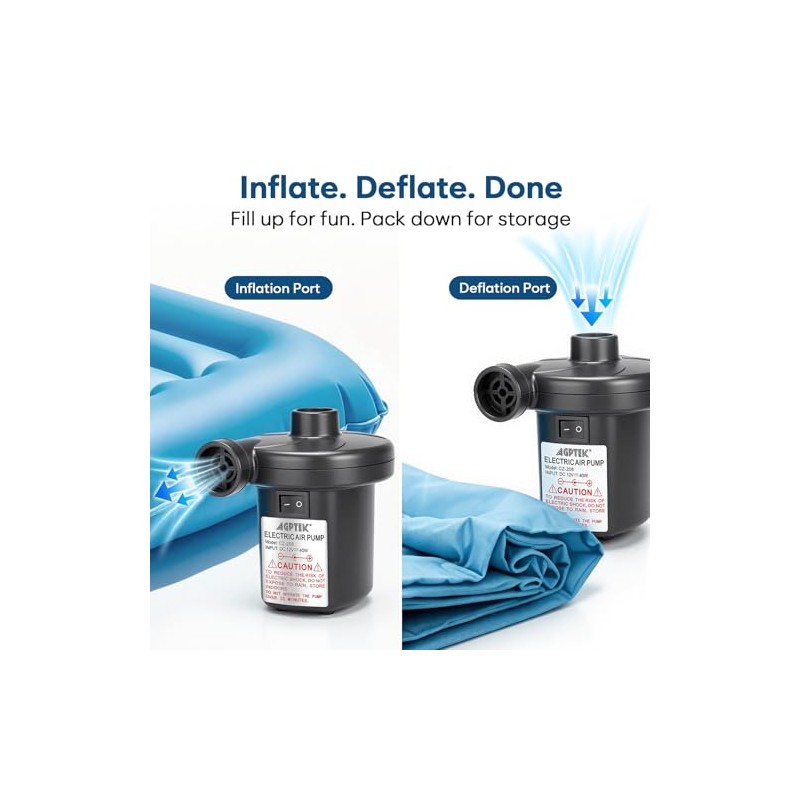 AGPTEK Powerful Electric Air Pump for Quick Inflation & Deflation
