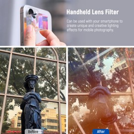 Neewer 25mm K9 Crystal Photography Prism Cube, Color HD Optical Glass Cube, RGB Dispersion Prism, Photography Props, for Home Decoration, Physics Teaching, Light Spectrum Education, CY005