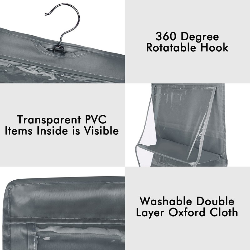 MEZOKUCEL Foldable 8-Pocket Hanging Handbag Organizer - Universal Fit for