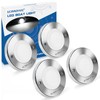 4Pcs 3.15”Round LED Marine Light with sliver housing, Navigation Boat
