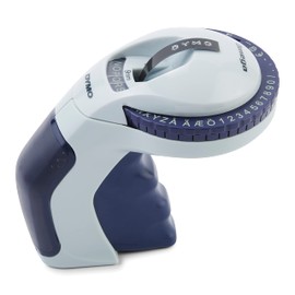 DYMO Embossing Label Maker with 3 Label Tapes | Omega Label Maker Starter Kit | Small, Ergonomic Design with Turn Click Wheel | for Home, DIY & Crafting (€, Å, Ä, Æ & Ö)