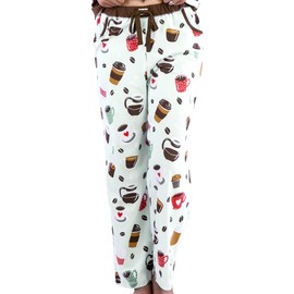 Lazy One Pajamas for Women, Cute Pajama Pants and Top Separates, Coffee First (Small)