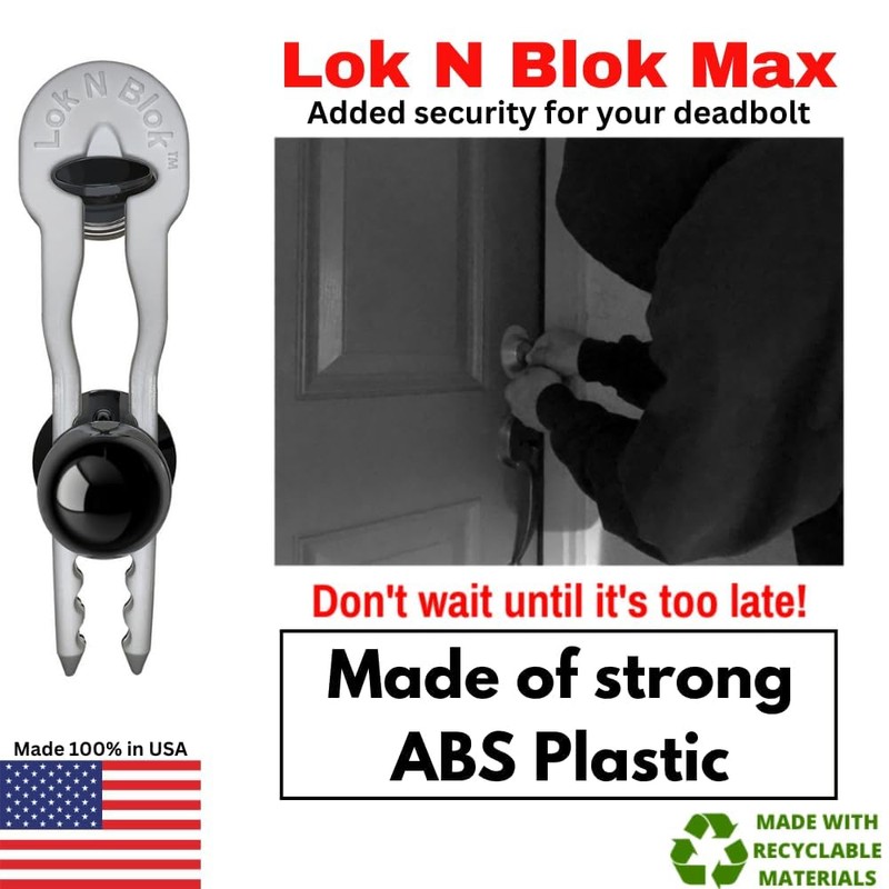 Portable Deadbolt Door Lock Device Lok N Blok Max Requires