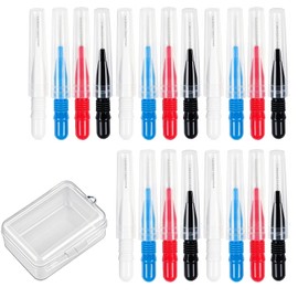100 Stück Interdentalbürsten, Zahnseidebürste mit Aufbewahrungsbox, Zahnseidebürsten, weiche Zahnbürsten, einfache Handhabung, Zahnreinigungswerkzeug (4 Farben)