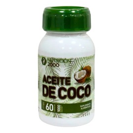 Aceite De Coco 60 Cápsulas 1000 Mg Nutricion 2000