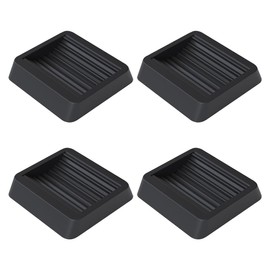 Caster Stopper, Floor Scratch-Prevention, Wheels, Anti-Slip Mat, Caster Stopper, Bed, Anti-Scratch Chair, Secure, Vibration Absorption, Quiet, Wheel Stopper, Black, Set of 4