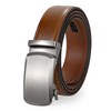 JASGOOD Men Leather Ratchet Belt with Adjustable Automatic Slide Buckle