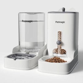 Petmagic Gravity Cat Feeder 3.6L Food and Water Bowl Set for Pets Dogs Cats