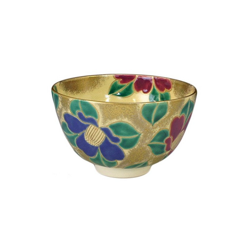 Kyoto Ware TAK113 Kiyomizu Ware Kiyoyama Kiln Matcha Bowl, Niyo