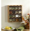 Kamenstein Jar Bamboo 3-in-1 Spice Organizer for Countertop, Wall, and