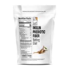 It's Just! - Inulin Prebiotic Fiber, Water Soluble, Chicory Root Powder, Promotes Gut Health, Made in USA, Product of Belgium, Vegan/Keto Friendly