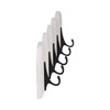 Sagebrook Home White 24" Wall Hooks - Elegant 5-Arch Design,